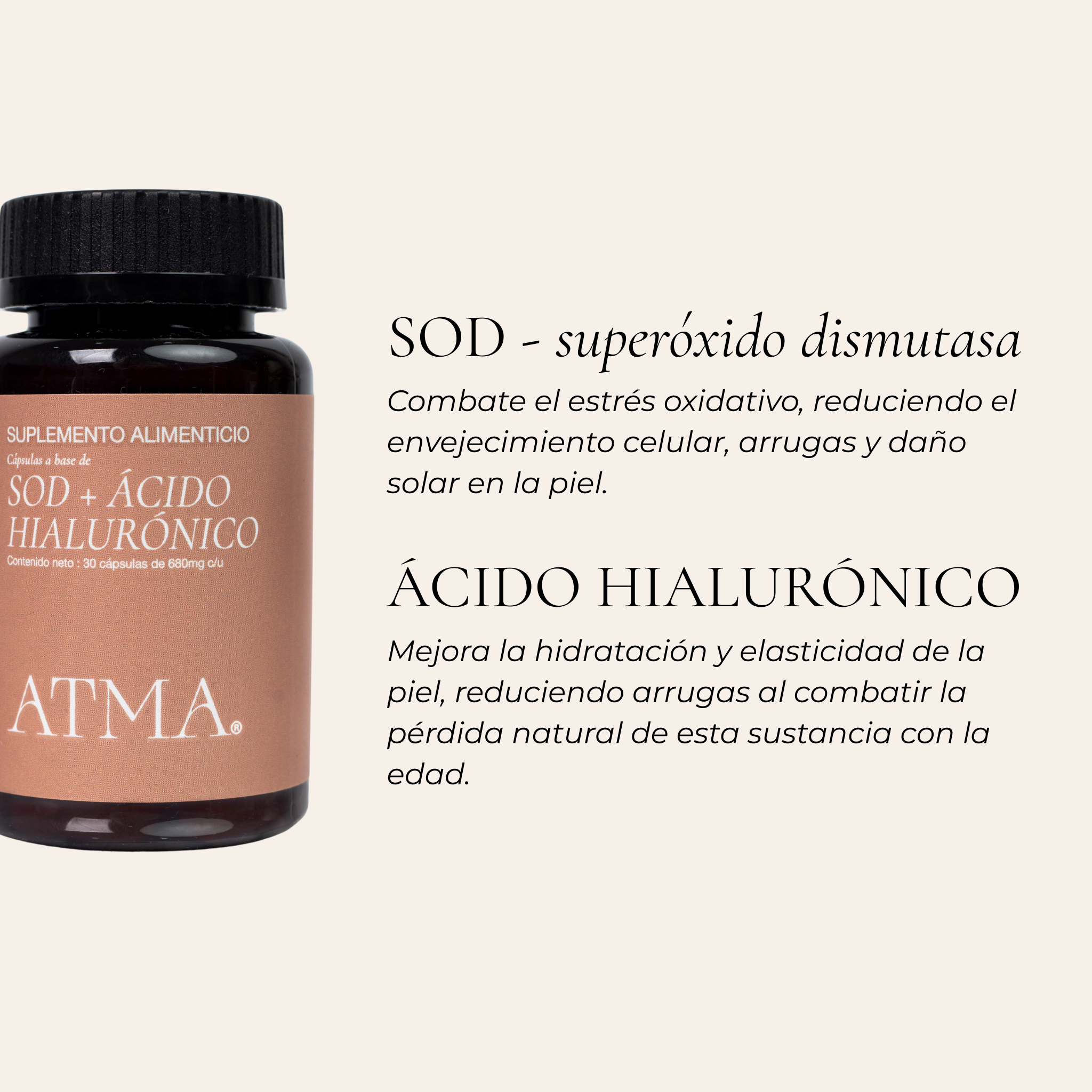 SOD + Ácido hialurónico
